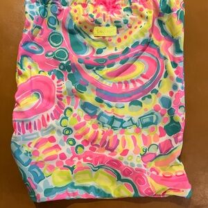 Lilly Pulitzer Colorful Print Backpack with Tan Accents